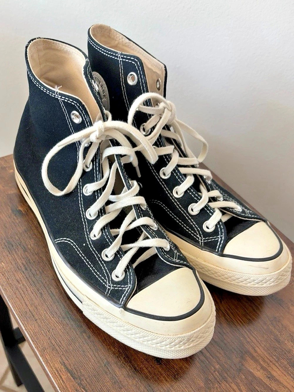 Converse Chuck 70 High Top Black/Egret Sneakers in Black & White